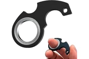 DPWOUM Black Keychain Spinner Fidget Ring Kit,Keychain Spinner Fidget Ring Metal Key Chain Type Kit for Man Women