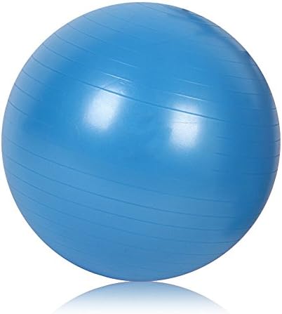 Balance Ball Yoga Ball Fitness Ball 65 cm PVC Anti-burst Pump for Gym / Home / Office and Training Tube ( Color : Blue )