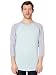 Produktbild American Apparel Poly-Cotton 3/4 Sleeve Raglan Shirt - Light Blue / Heather Grey / L