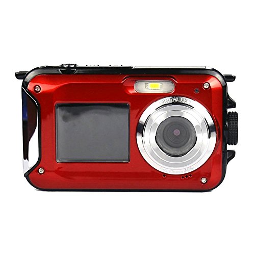 Preisvergleich Produktbild Wasserdichte Kamera für Kinder, LCD Wiederaufladbare 24 MP HD Digitalkamera Digitale Videokamera Studentenkamera Kinderkamera Wasserdicht bis 3 Meter für Erwachsene / Senioren / Kinder