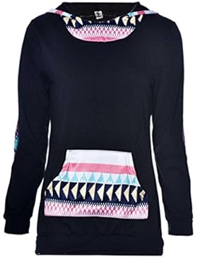 Sannysis Frauen Geometrische Hoodie Hoodies Oberseiten-Bluse