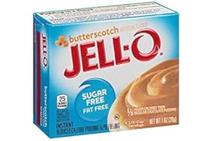 JELL-O Jello Sugar Free Butterscotch Pudding 28 g (Pack of 3), Fat Free, Low Carb