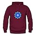 Small Women Floral Mandala Popular Designed Burgundy Cotton Sweatshirts