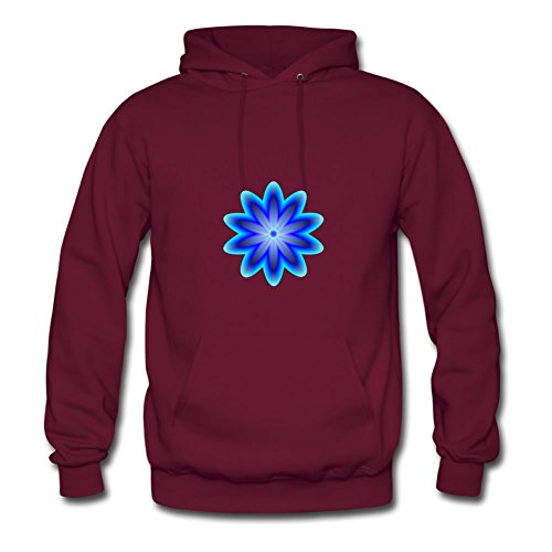 Small Women Floral Mandala Popular Designed Burgundy Cotton Sweatshirts