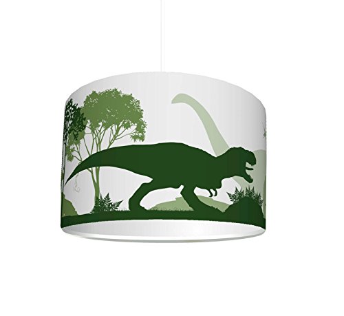 Preisvergleich Produktbild Kinderzimmer Lampenschirm "Dinosaurier" KL56 / kinderleicht eine Dino Lampe erstellen / als Steh- oder Hängeleuchte / Deckenlampe / perfekt für Dinosaurier-begeisterte Jungen / STIKKIPIX