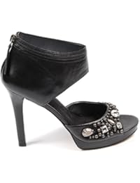 NINE WEST - Sandalias Para Mujer NWTANGLE BLACK Tacón: 10 cm