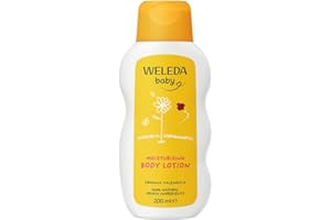 Weleda Baby Body Lotion, Calendula Moisturiser, Moisturising Cream for Baby, Delicate Skin, Dermatologically Tested, Gentle Protection, Developed by Professionals, 200ml