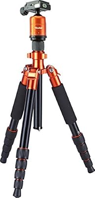 Rollei Compact Traveler No. 1 Aluminium - Trépied de voyage - Arca Swiss Compatible - Volume d'emballage 31,5 cm - Orange