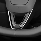 Tesla Model Y Juniper/Standart 2025+ ile Uyumlu Direksiyon Alt U-Şekilli Dekoratif &Ccedil;er&ccedil;eve Trim, ABS Plastik, Mat Karbon/Parl