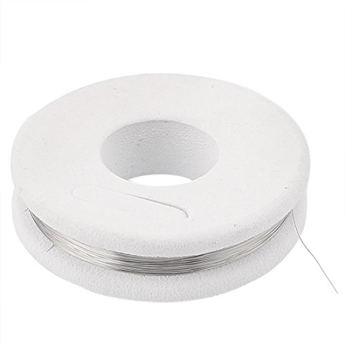 sourcingmap® 20m 0,1mm Silber Nichrome Heizdraht 38AWG Spur Heizelement Widerstandsdraht