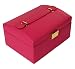 Clearance Sale - Travel Friendly Jewellery Box cum Organizer - Hot Pink (JB-001185-PK) RS.999.00