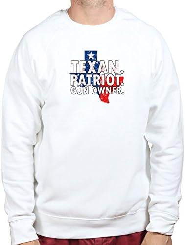 TexasPatriotGunOwner4JulyIndependenceDaySweatshirtWHT3XL XXXL White