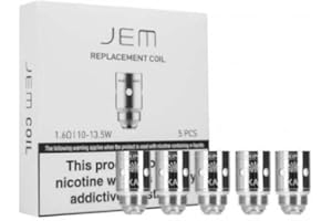 Innokin JEM Coils 1.6 Ohm JEM Replacement Vape Pen Coil Heads for JEM Goby Starter Kit Ecig Pack of 5 (10-13.5W)