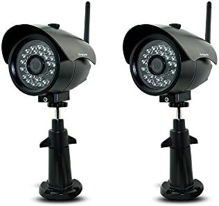 Sumpple 2X WiFi Wireless/Wired HD 720P Outdoor/Indoor Network Surveillance Bullet Camera, Day Night Vision, Video Record, IP66 Waterproof, Snapshot, Motion Detection, Email Alarm, Operate and View on IOS iPhone, Android Mobile Phone or PC - Black