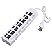 Produktbild PANGUN 7 Ports USB 2.0 Externer Hub-Adapter Mit Power-on/Off-Schalter-Weiß
