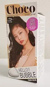 MISEENSCENE Hello Bubble Hair Easy At-Home Color with Hair Ampoule for Hair Protection Vivid Color (Dark Choco)