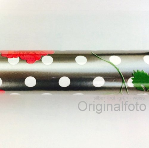 Klebefolie – Möbelfolie – Dots & Flowers silver – 45 x 200 cm – Dekorfolie - 2