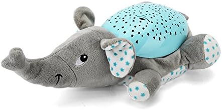 Sleep Aid Night Light &amp; Shusher Sound Machine &amp; Baby Gift, LED Star Projector &amp; Portable Soother Stuffed Animal Comfort Plush Toy, Infant Slumber Buddies Projection and Music (Elephant)