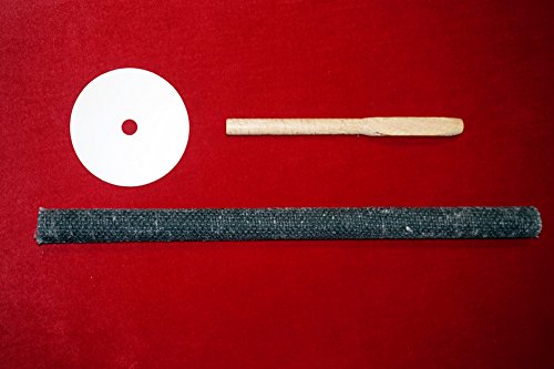 5x Wachsfackel schwarz mit Holzstab und Handschutzteller / je 75 min Brenndauer - 2