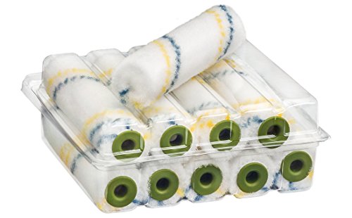 10 x Profi Lackierwalze Nylon 10cm 6mm Flor - 2K und Epoxid Lackrolle Lackwalze Lackierroller