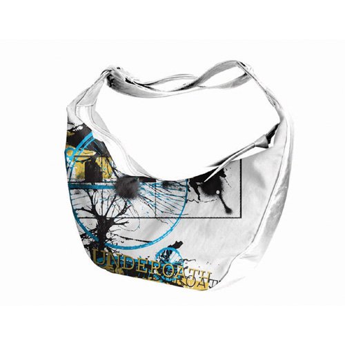 Preisvergleich Produktbild Underoath- White Canvas / Pvc Damenhandtasche