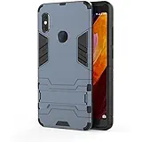 TARKAN Heavy Duty Shockproof Armor Kickstand Back Case Cover for Redmi Note 5 Pro (Blue)