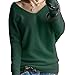 Produktbild Pullover Damen Pulli Sweatshirts Loose Langarm T-Shirt Mode Langarm Shirt Beiläufig Strickmantel für Sport von ABsoar