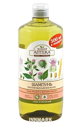 59276 Bardana shampoo contro la perdita di capelli e proteine del grano 1000 ml verde farmacia