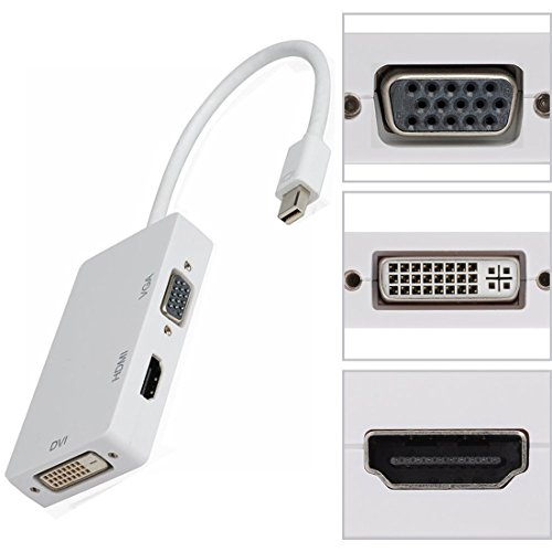 Mini Displayport (3 in 1) Thunderbolt auf HDMI / DVI / VGA Display Port Kabel Adapter - 2