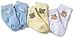 Playshoes Unisex Newborn Baby Socks Animals 3 Pairs Set, Blue (Blue/Yellow/White), 0-3 Months