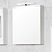 Produktbild Held Möbel 020.1.0001 Mailand Spiegelschrank 60 x 66 x 20 cm, 1 Tür, 2 Einlegeböden, LED-Aufbauleuchte, weiß