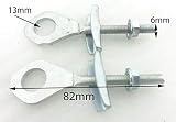 Agujero de 13 mm de fijación con tuercas de 6 mm.