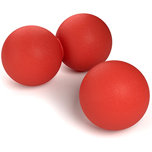 Premium Faszien-Massage-Ball Set – Lacrosse-Massage & Double Peanut Duoball – FlexFixx Akupressur & Mobility Training bei Rückenschmerzen – inkl. Tasche - 2