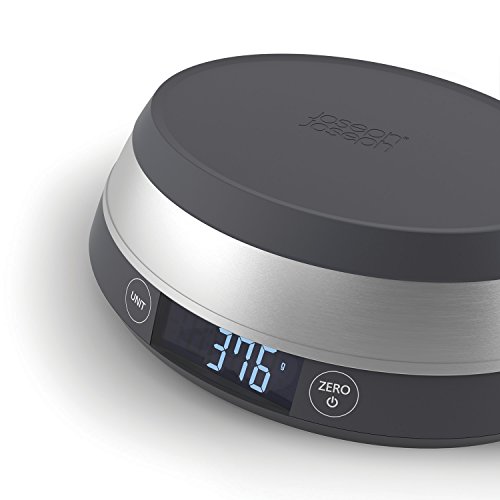 Joseph Joseph Switch 2-in-1 Digitalwaage mit Wendedeckel, grau - 2
