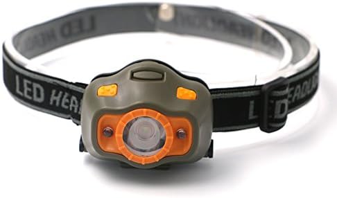 Seitor LED Headlamp Super Bright Headlamp Brightness Modes Adjustable Headlight Battery Powered, Double Switch Design, Lightweight and Comfortable Perfect for Running, Walking, Biking (Gray green)