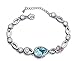 Produktbild ANDRE HOME Leng Elegant Ziemlich Armband Mode Extravaganz Luxus Elegant Neuesten Frauen Kristall Vintage Rose Armband (Aquamarin)