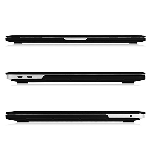 Fintie H  lle f  r MacBook Air 13 - Ultrad  nne Plastik Hartschale Schutzh  lle Snap Case f  r Apple MacBook Air 13 3 Zoll  A1466 A1369   Diamantschwa