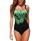 Moserian Sexy Printed Bodycon Bikini Beach Swimwears Badeanzüge rückenfreie Badeanzüge