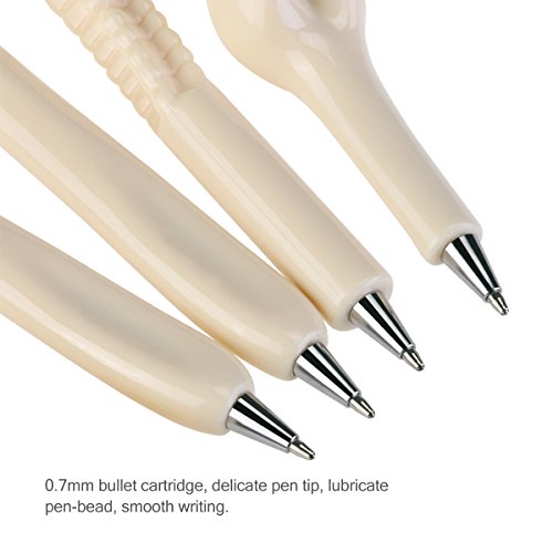 FENICAL 10pcs Neuheit Knochen Design Ballpiont Kugelschreiber mit schwarzer Tinte, für Künstler, Schule, Büro - 2