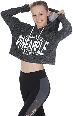 Pineapple Crop Hoodie XS Charcoal