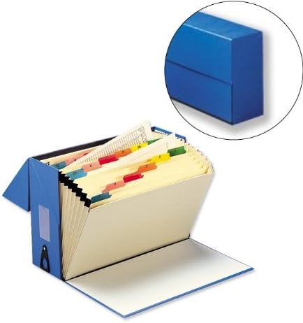 Rybond Premium Expanding Box File 20 Pockets A-Z Foolscap W374xD134xH253mm Blue (Ideal for Document Sorting and Filing)