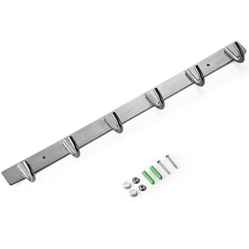 Ecooe 6 Haken Garderobenhaken Hakenleiste Kleiderhaken Handtuchhalter Wandhaken Mehrzweckhaken Edelstahl rostfrei - 3