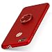 Produktbild Funda® Festigkeit Smartphone Hülle mit Ring für Huawei Y6 Pro(2017)/Huawei P9 Lite Mini/Huawei Enjoy 7(Rot)