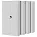 Produktbild 4er Set Aktenschrank Metallschrank Stahlschrank Stahlblech Werkzeugschrank Büroschrank Schrank Universalschrank Flügeltürschrank 185 cm (grau/grau)