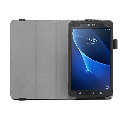 Infiland Samsung Galaxy Tab A 7.0 Hülle Case -Slim Fit Folio PU-lederne dünne Kunstleder Schutzhülle Cover Tasche für Samsung Galaxy Tab A 7.0 17,8 cm SM-T280 (7 Zoll)Tablet-PC(Schwarz) - 4