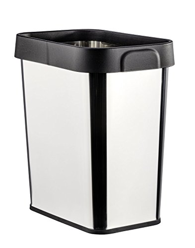 Wenko 22154100 Universal-Abfalleimer eckig, Fassungsvermögen 12 L, Edelstahl, glänzend, 19 x 29,5 x 32 cm - 5