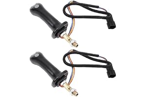 Aramox Grävmaskin Joystick-Handtag, 3-Knapps 6-Stifts Aluminiumlegering, för Doosan DH DX150 215 225 300 370-9C, 2 st