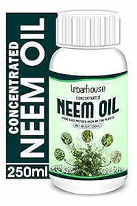 Urbanhouse House Concentrated Cold Pressed Pure Neem Oil with 25 Ml Measuring Cup - 250 Ml