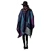 Produktbild Schal Damen Unisex, Asnlove Seidig Weich Fühlen Stola Damen Poncho Herbst Winter Kariert Capes Patchwork Strickjacke Mehrere Funktion Maedchen Langer Schal 130cm*155cm Design Gitter im Lila