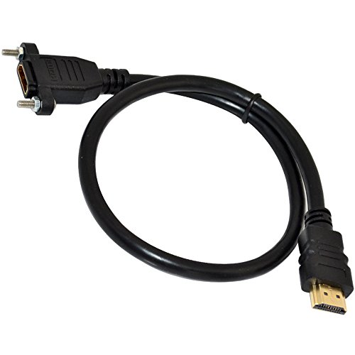 Premium 0,5m HDMI Stecker Auf Buchse F/M Vergoldet Verlaengerungskabel Kabel - 2